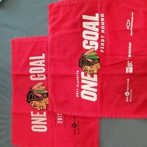 Chicago Blackhawks 2015 and 2017 Playoffs Round 1 Rally towels